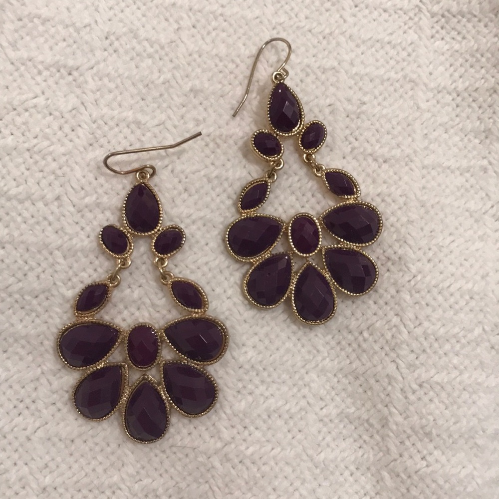 Purple + Gold Earrings
